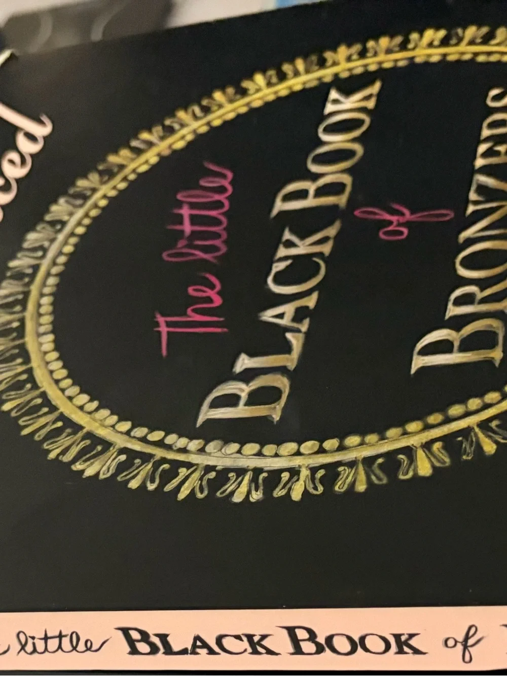 Too Faced Black & Gold Bronzer Palette with Pink Accents